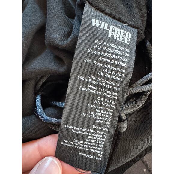 Aritzia Wilfred Free Rieke Strappy Back Little Black Dress Small - Picture 7 of 8